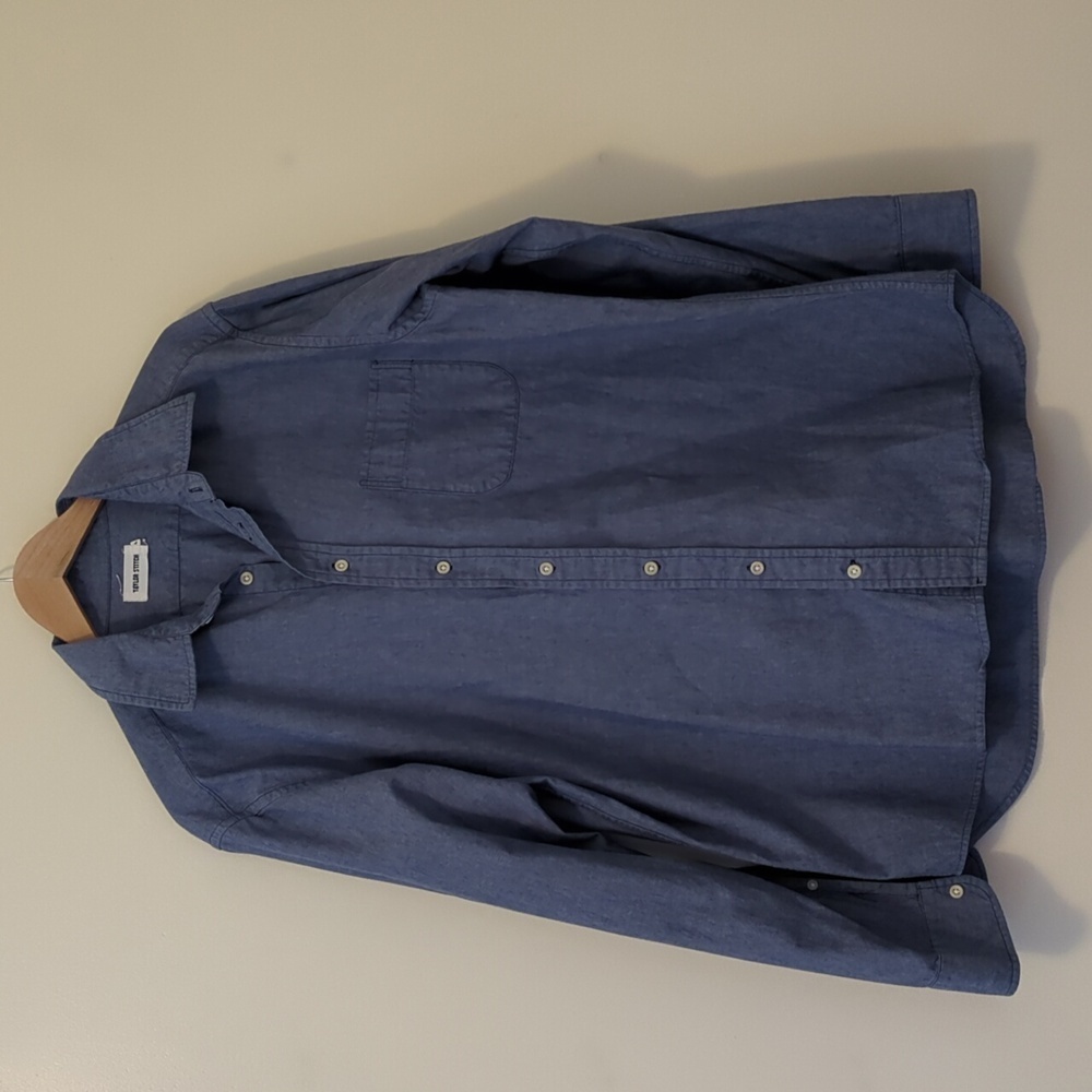 Taylor Stitch Blue Men's Button Down Dress Shirt